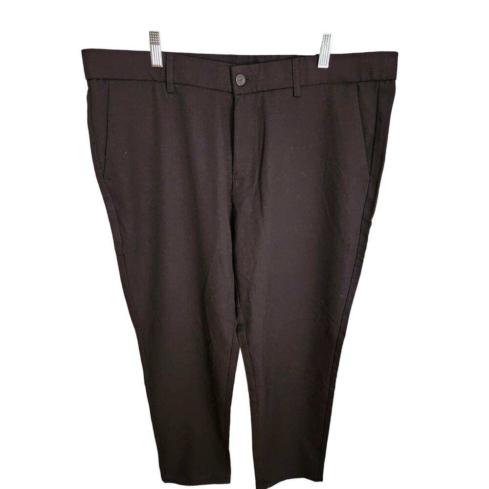 Plaid &‎ Plain NWT Black Slim Fit Dress Pants Size 40x32